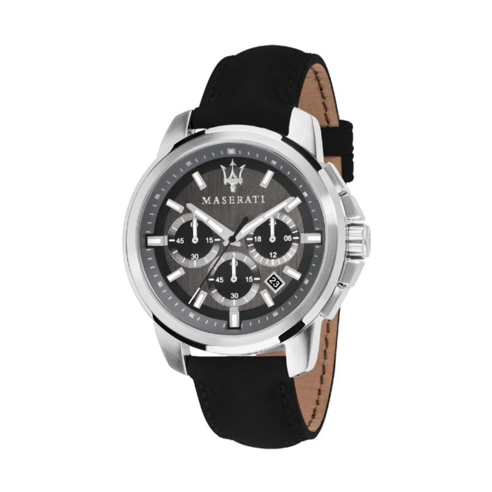 Maserati Men's Black Chronograph Stainless Steel Watch
