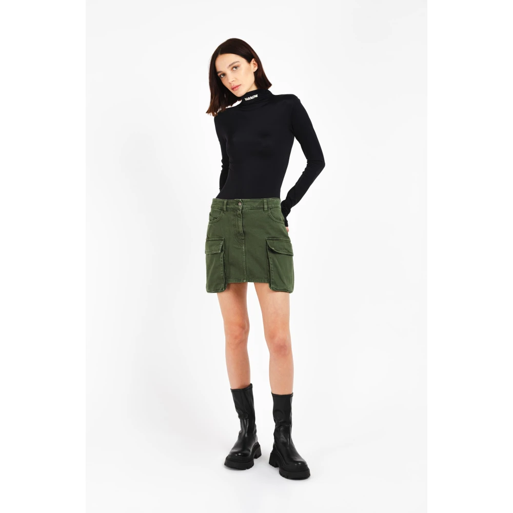 Barrow Minirok Cargo Denim Green Dames