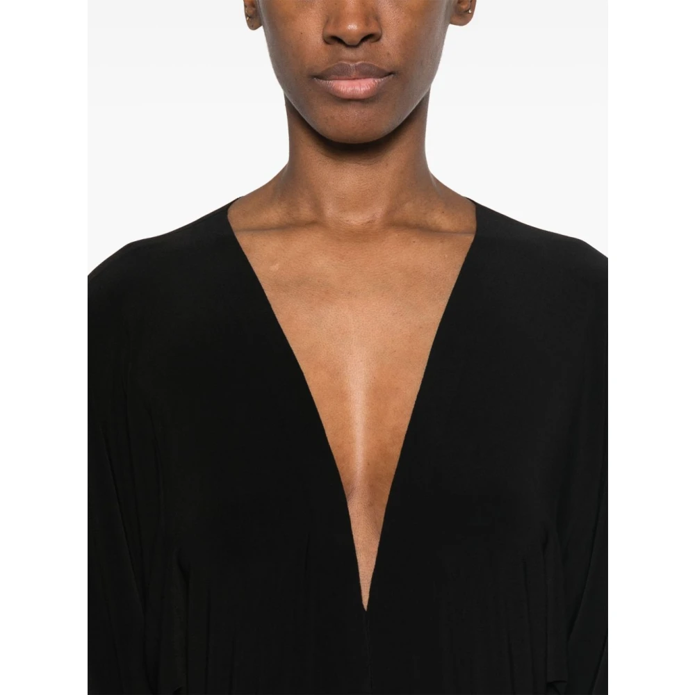 Norma Kamali Zwarte Dolman Mouw Top Black Dames
