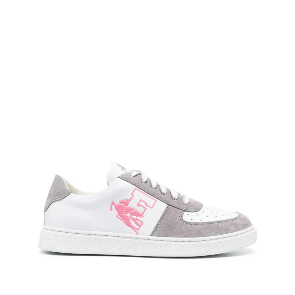 Etro Grijze Leren Casual Trainers Sneakers Dames Schoenen Grijs
