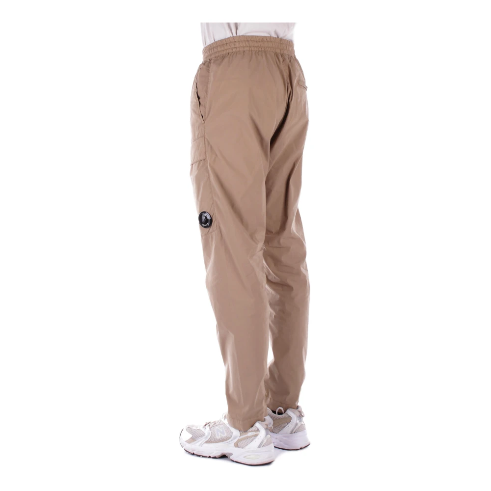 C.P. Company Logo Front Skinny Broek Rits Sluiting Brown Heren