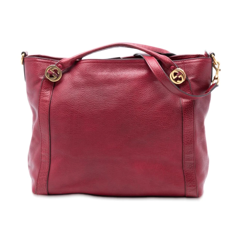 Gucci Vintage Women's Red Vintage Tote Bags, One Size, Pre-Owned Leather Shoulder Bag