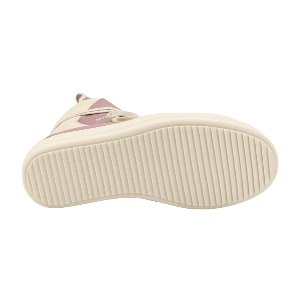 Rick Owens Bicolor Leren Sneakers Pink Heren