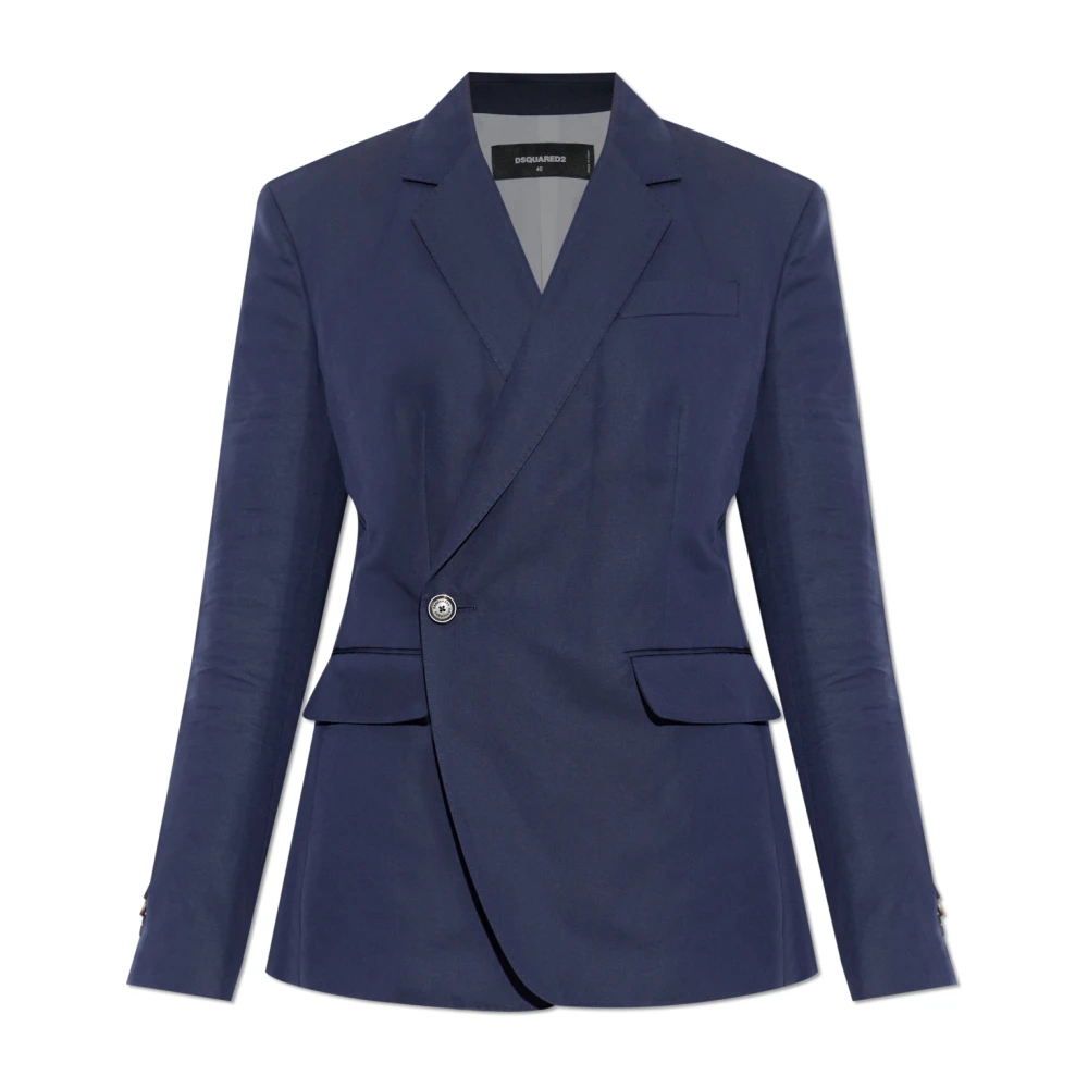 Dsquared2 Donna Blu - Blazer Con Doppio Spacco - Jackets - L