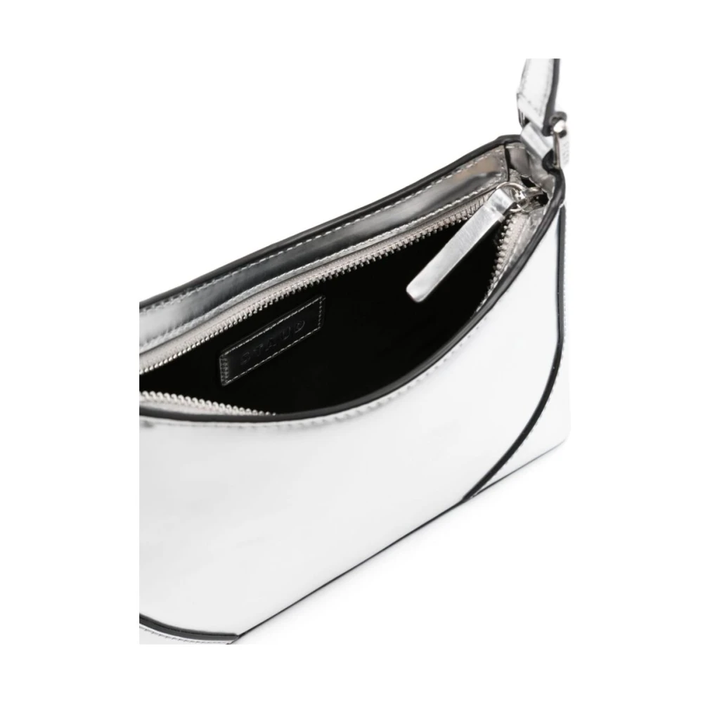 Staud Metallic Finish Schoudertas Gray Dames