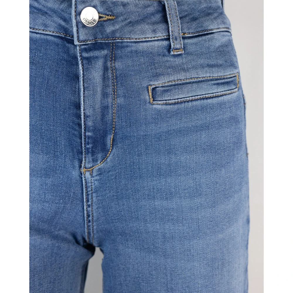 Liu Jo Blauwe hoge taille jeans met zakken Blue Dames