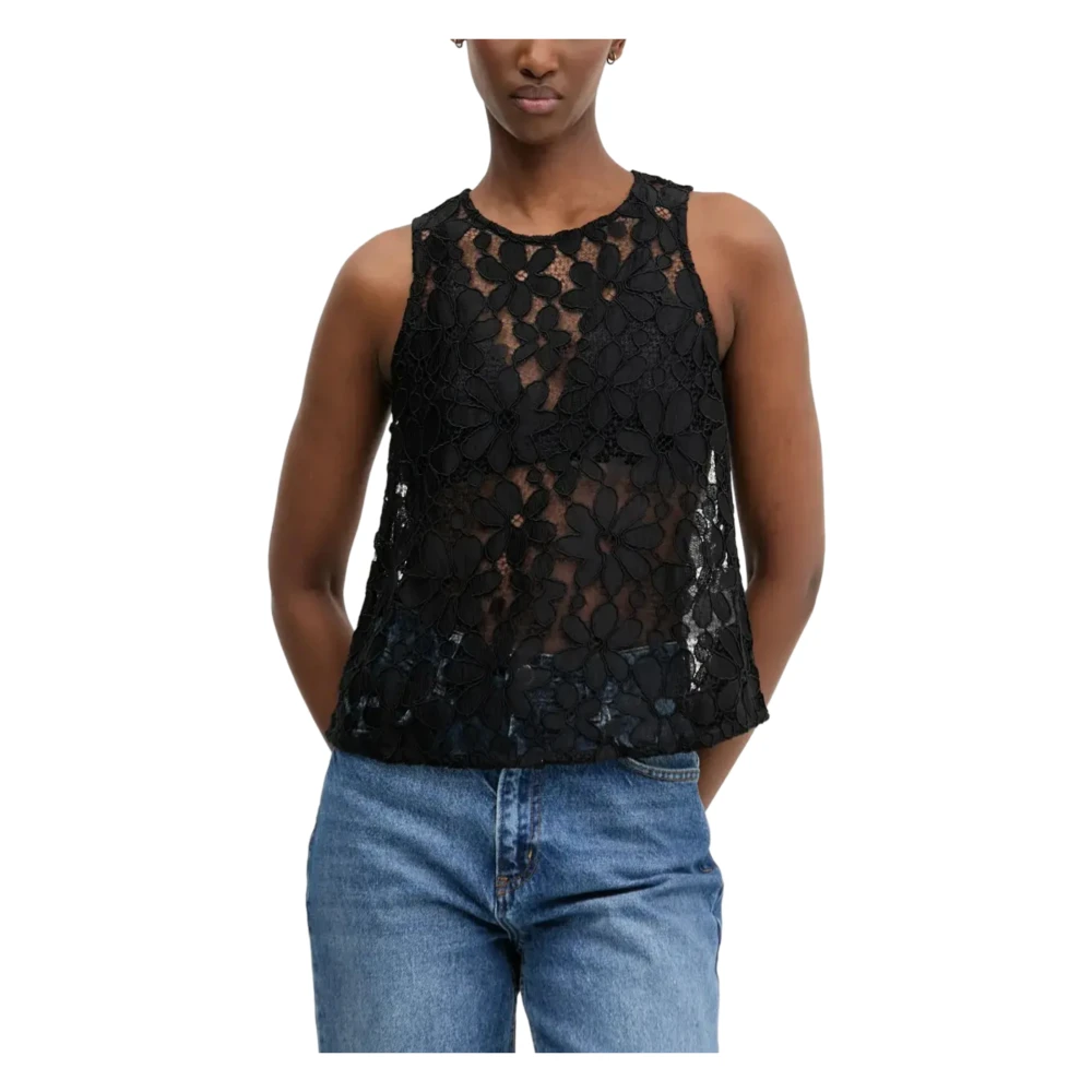 Desigual Mujer Negro Camisetas, : Extra Pequeño