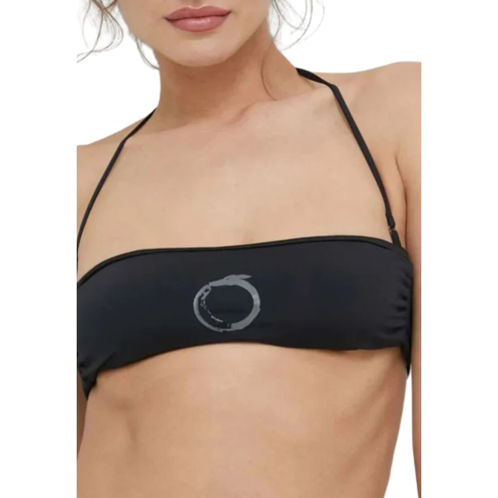 Trussardi Watercolor Logo Dames Badkleding Black Dames