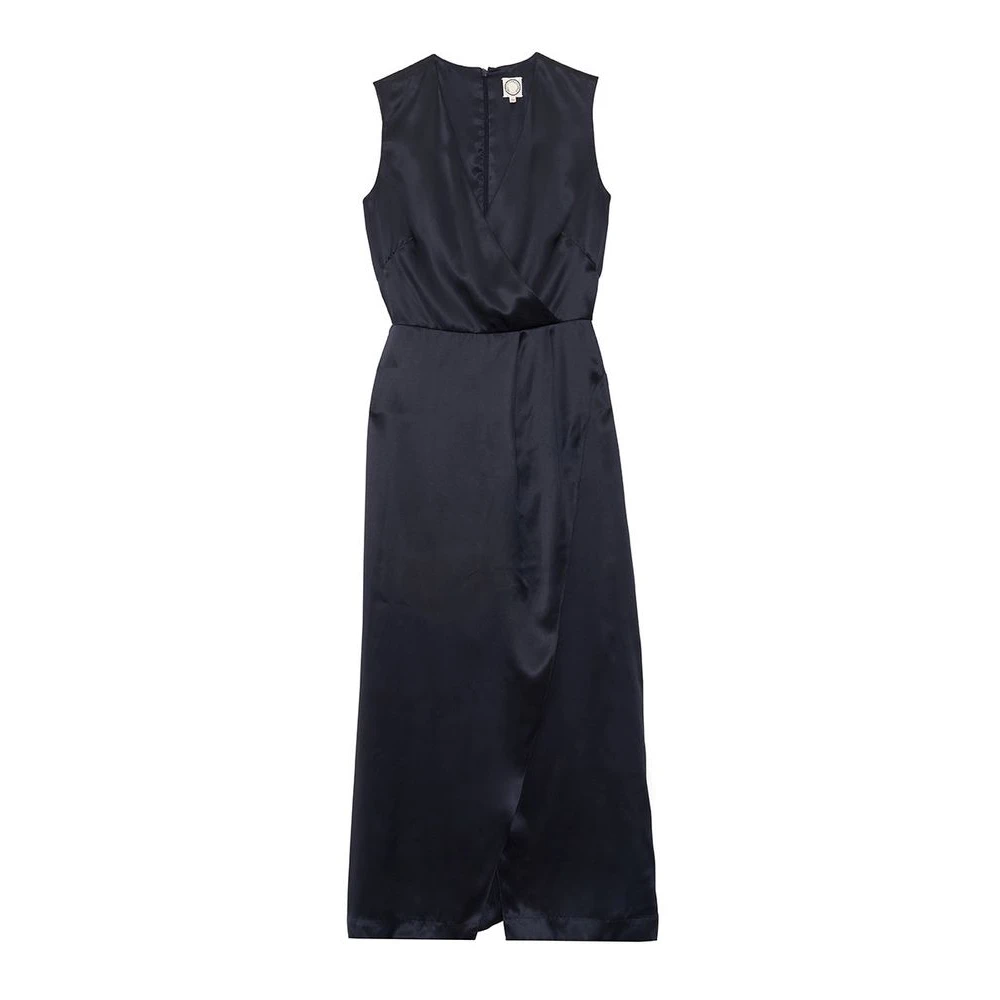 Ines De La Fressange Paris Elsa marineblauwe zijden jurk Blue Dames