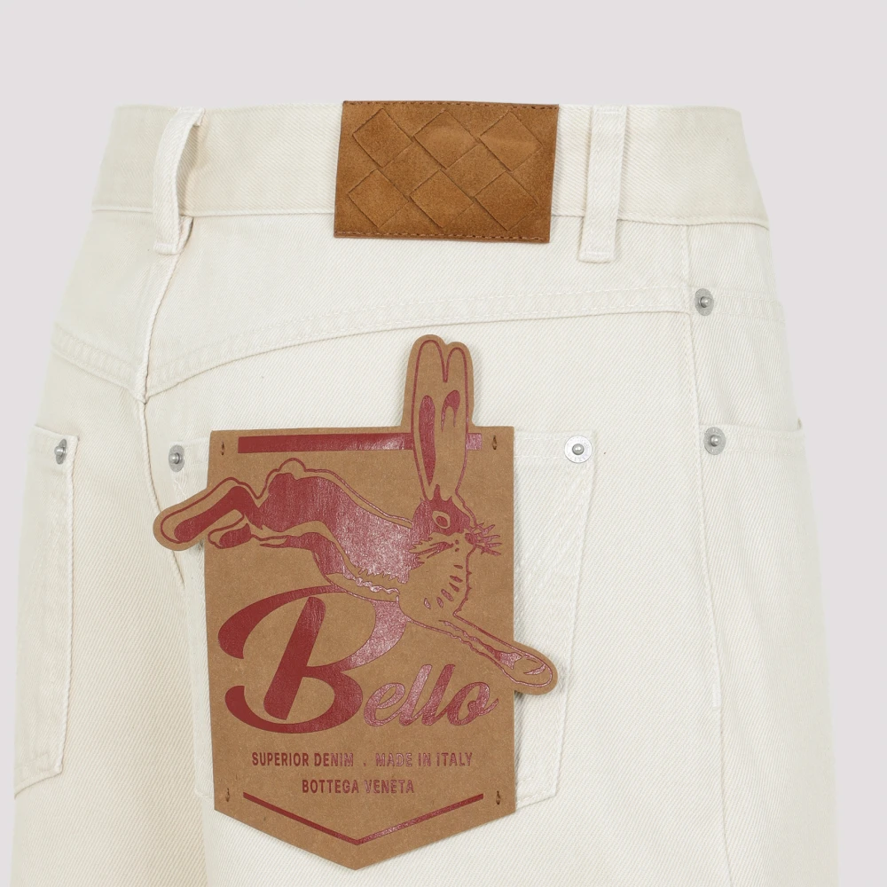 Bottega Veneta Klassieke Denim Broek voor Dagelijks Gebruik Beige Dames