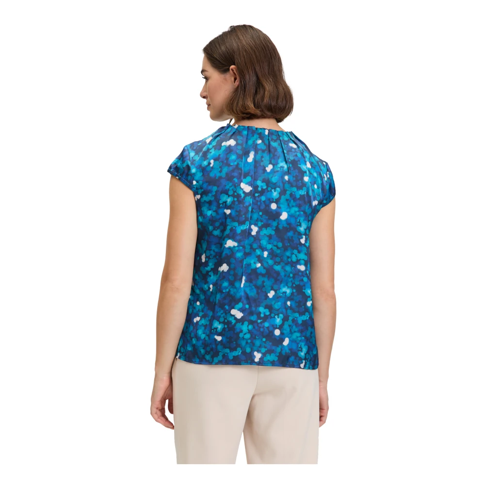 Betty & Co Betoverende korte mouwen blouse Blue Dames