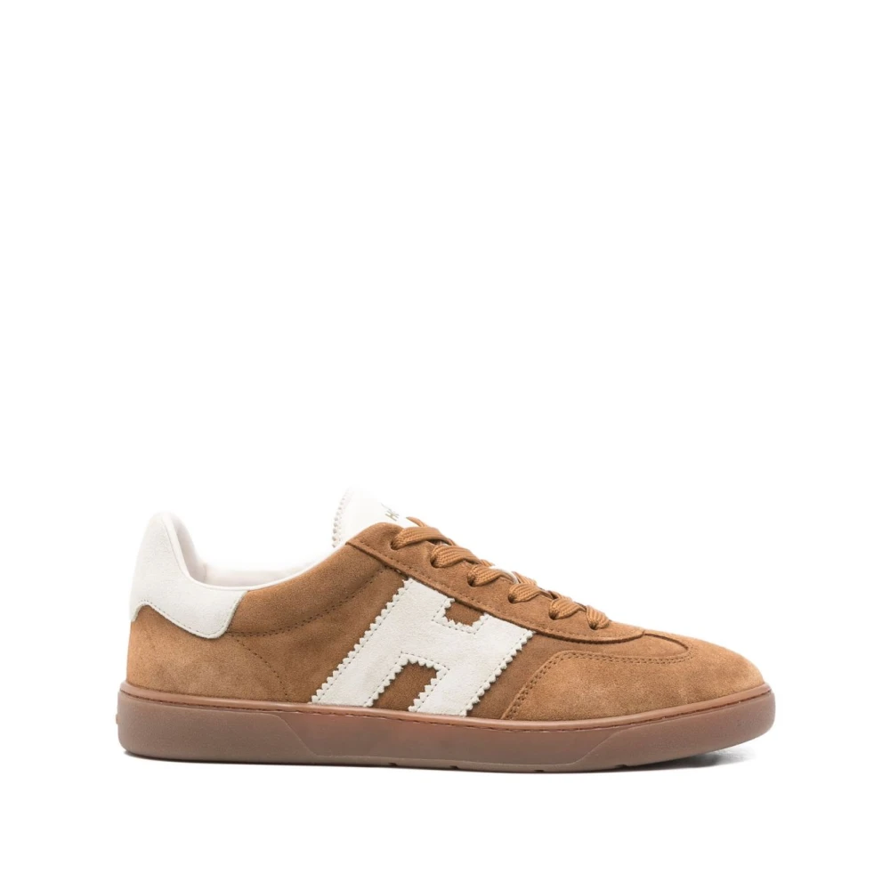 Hogan Zijde Nylon Sneakers Heren Schoenen Bruin