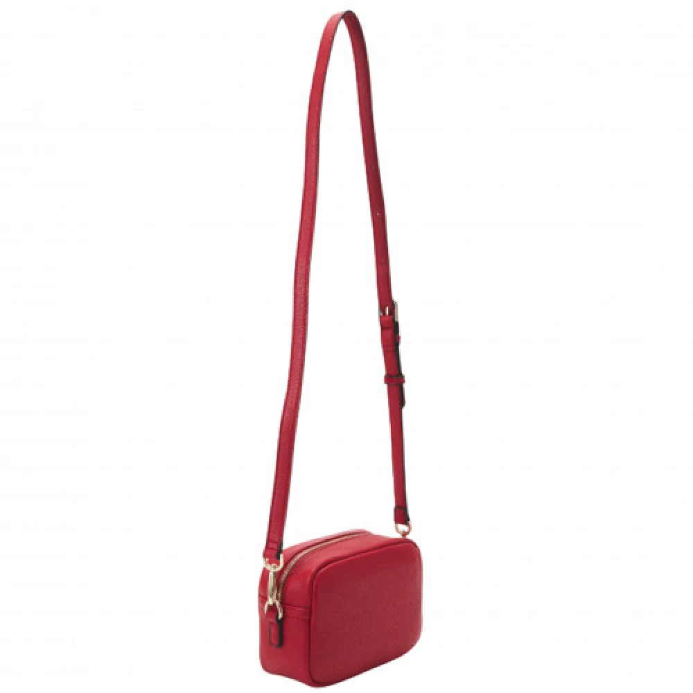 Valentino by Mario Valentino Rode Rechthoekige Handtas met Gouden Details Red Dames
