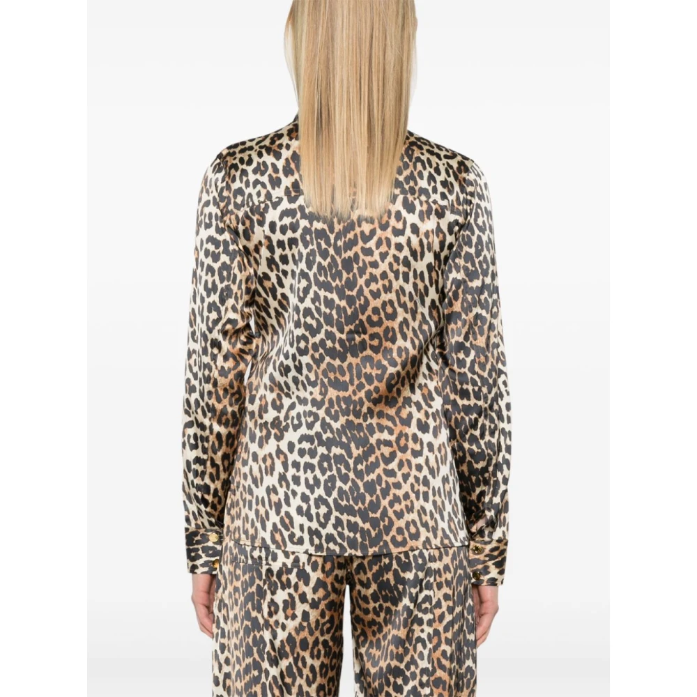 Ganni Multicolor Damesoverhemden Ss25 Multicolor Dames