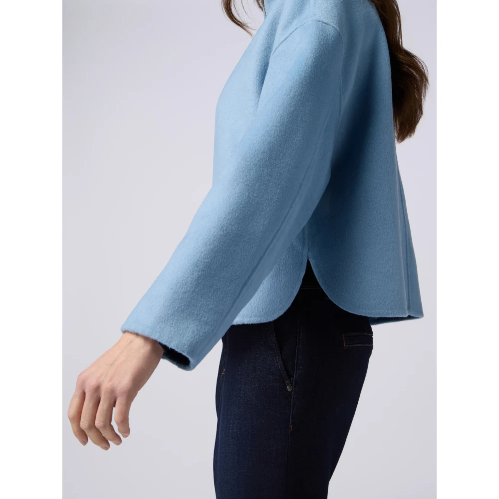 Oltre Jas gemaakt van wolmix stof Blue Dames
