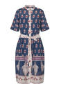 robe-midi-bleue-a-manches-courtes