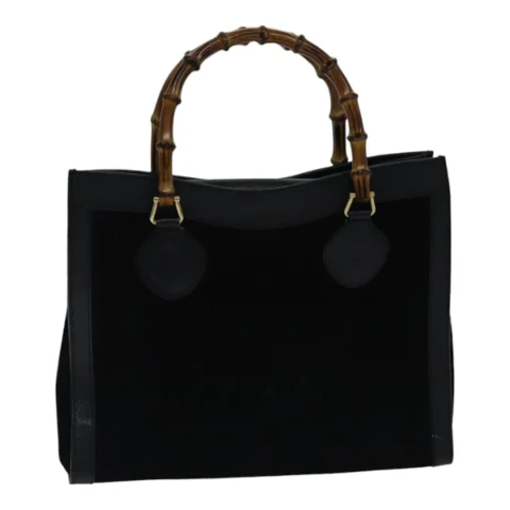 Gucci Vintage Pre-owned Suede handbags Black Dames