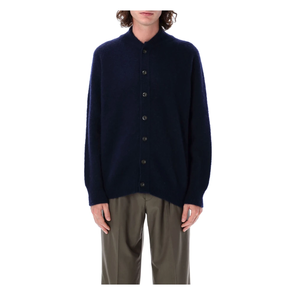 Howlin' Navy Gebreide kleding Four Eyes Cardigan Blue Heren