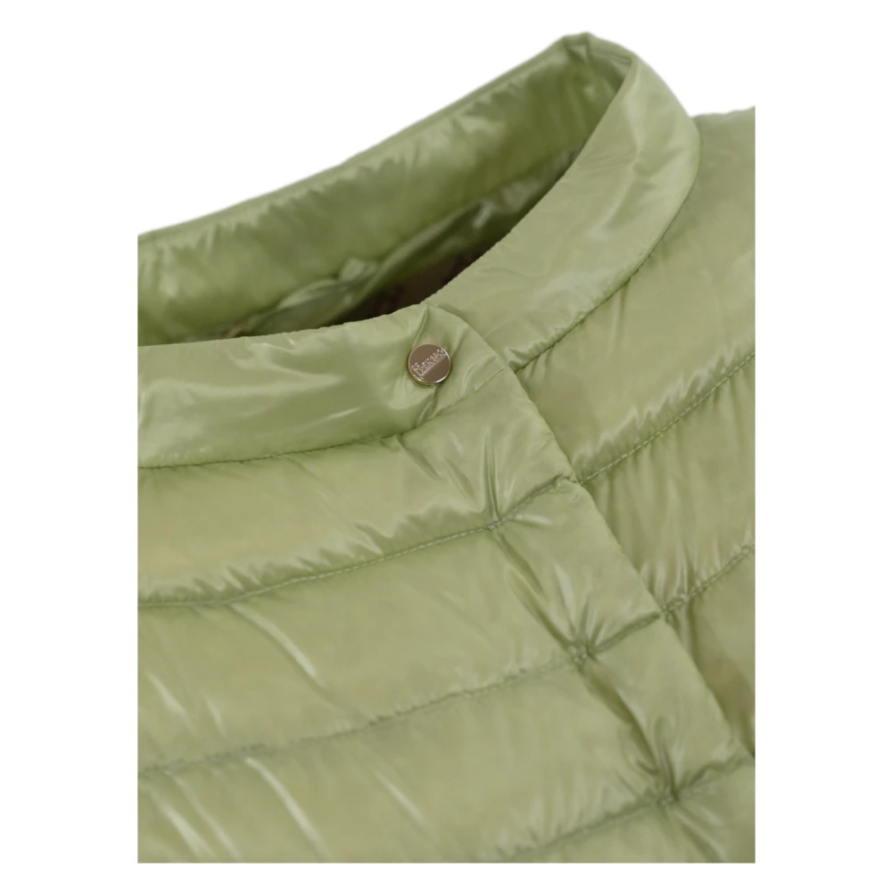 Herno Groene Gewatteerde Nylon Donsjas Green Dames