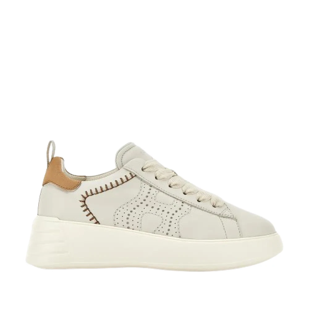 Hogan Sneakers met geperforeerde zijde H Dames Schoenen Beige