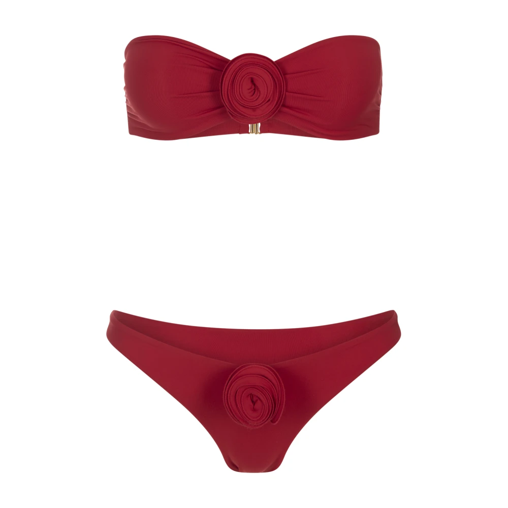 La Revêche Röd Blommig Bikini Set Red, Dam