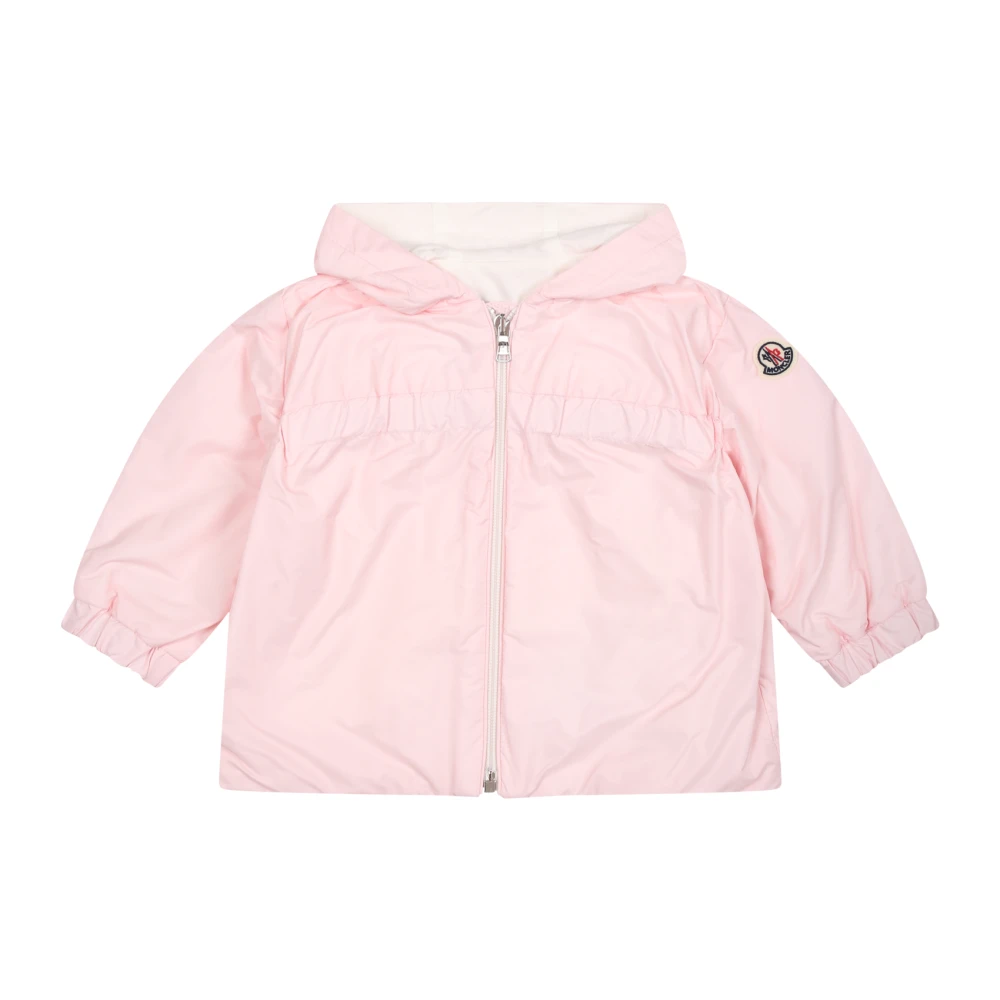 Moncler Pink Light Jackets, Unisex, 9 M, Raka Windbreaker Jacket