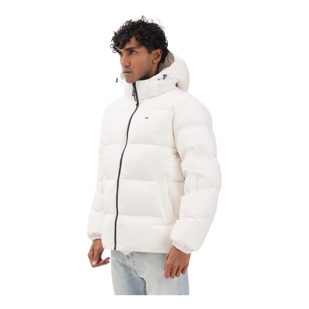 Tommy Jeans Water Repellent Down Hooded Jacket - Male - Down Jackets - White - M - Jackets - Image 2