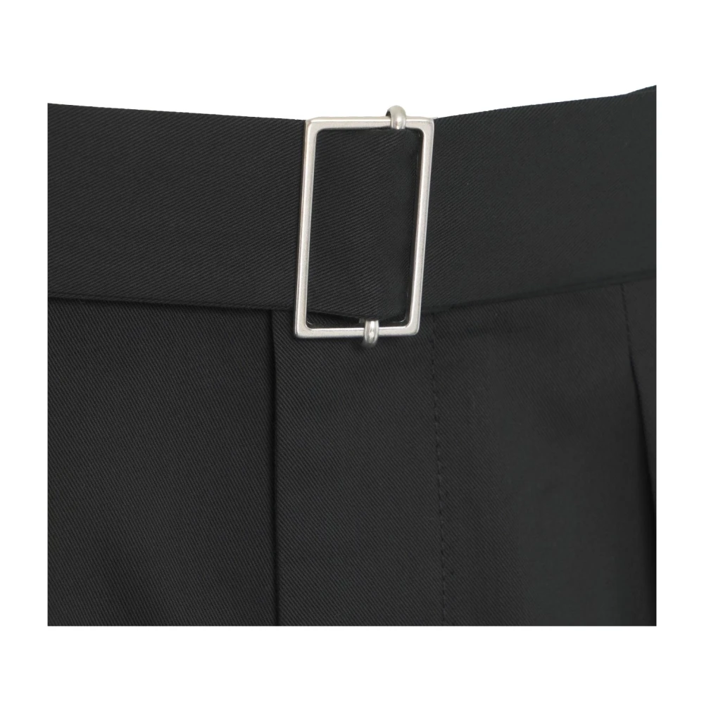 Paolo Pecora Zwarte Chino Broek met Riem Black Heren