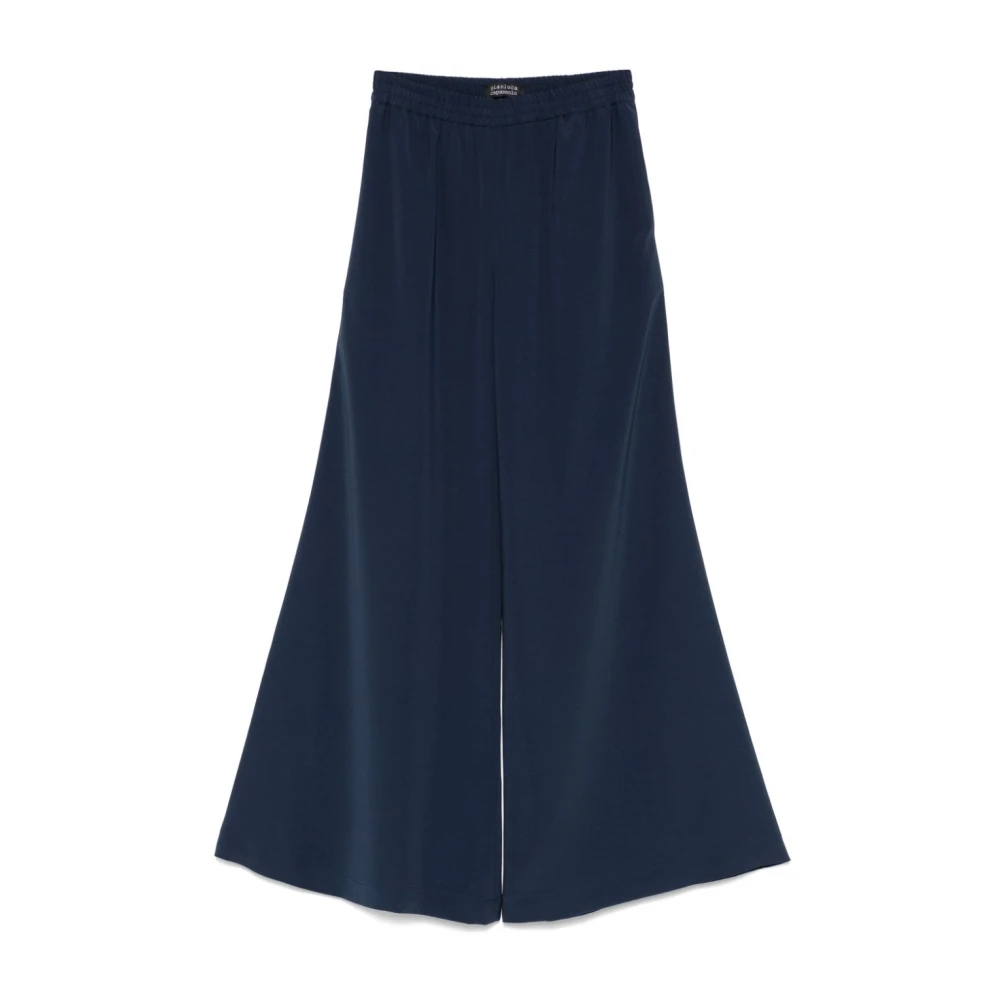 Gianluca Capannolo Blauwe broek met elastische tailleband en zakken Blue Dames