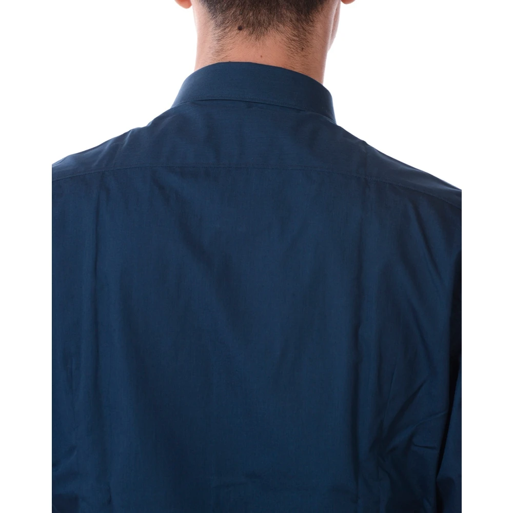 Daniele Alessandrini Casual Katoenen Shirt met Elastaanmix Blue Heren