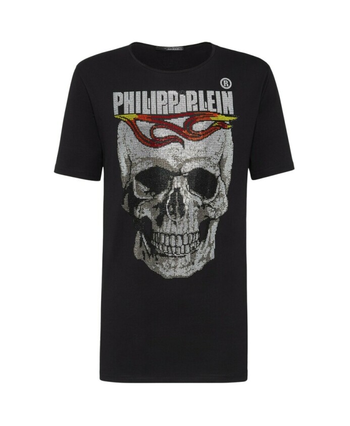 crystal-skull-print-round-neck-t-shirt