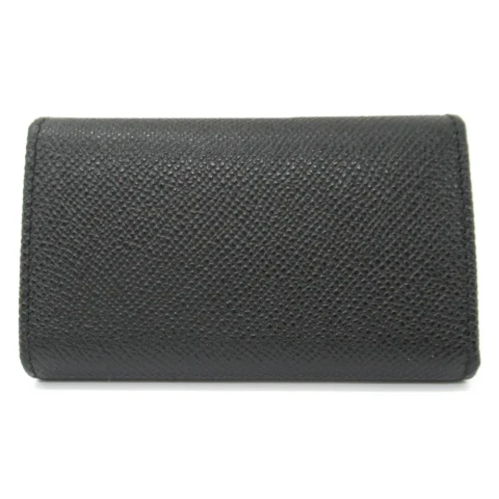 Bvlgari Vintage Pre-owned Leather key-holders Black Heren