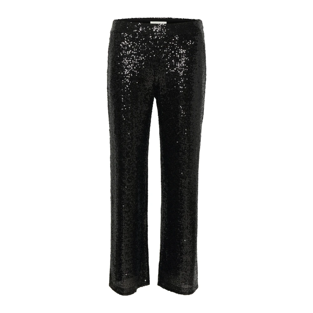 Part Two Paillet Straight-Leg Zwarte Broek Black Dames