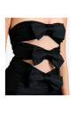 robe-courte-noire-dian-avec-noeuds-avant