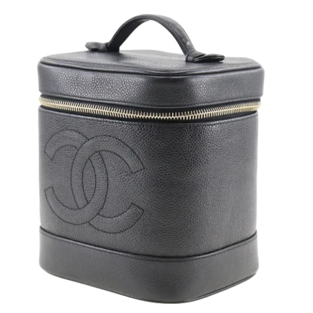 Chanel Vintage Pre-owned Leather handbags Black Dames