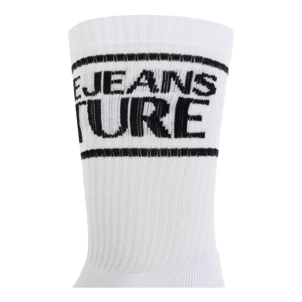 Versace Jeans Couture Katoenen sokken met logo White Heren