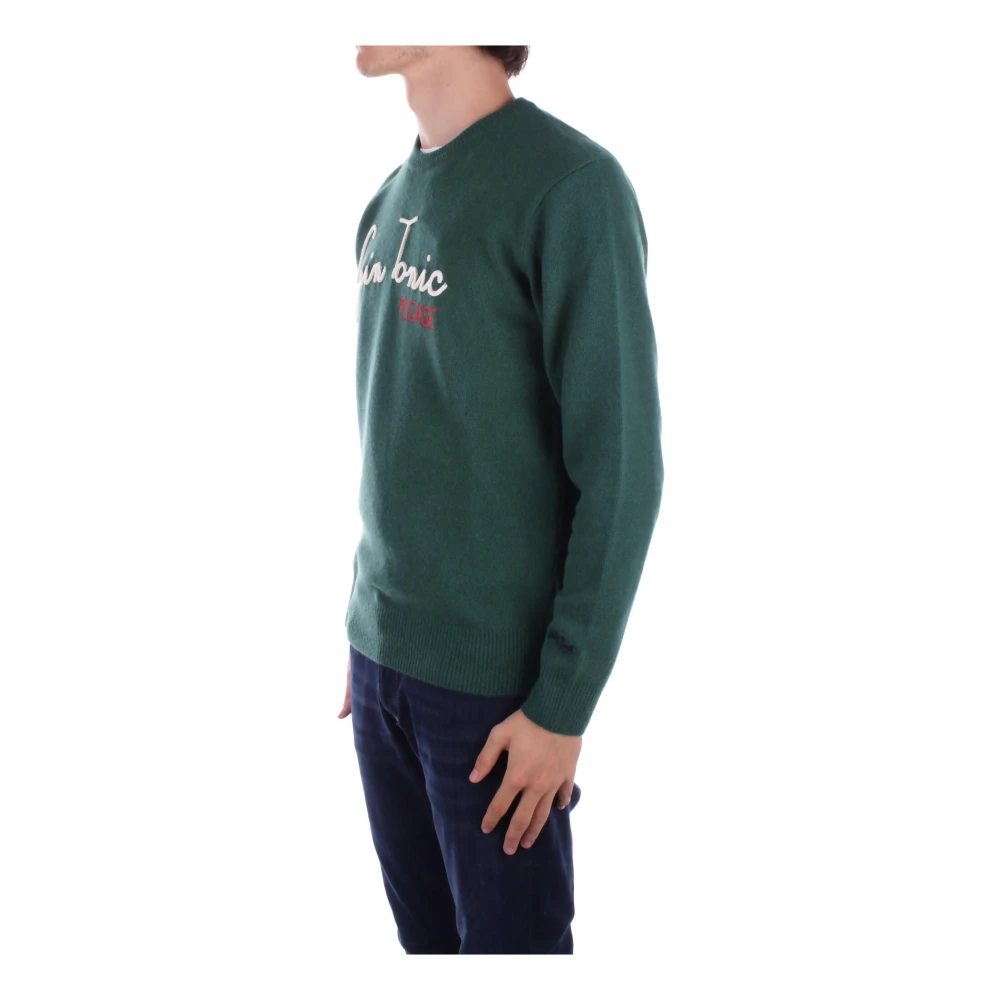 Saint Barth Groene Logo Trui Kasjmier Mix Green Heren