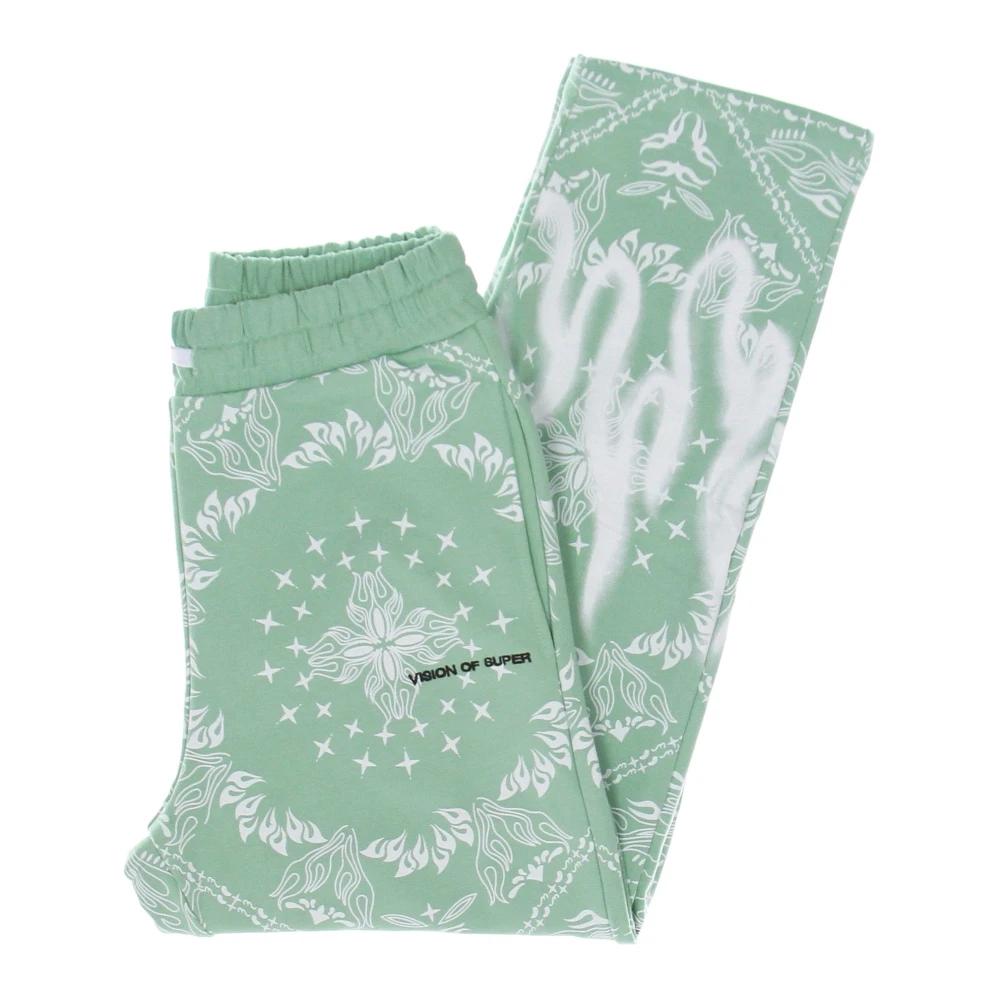 Vision OF Super Bandana Print Lichtgewicht Trainingsbroek Groen Green Heren