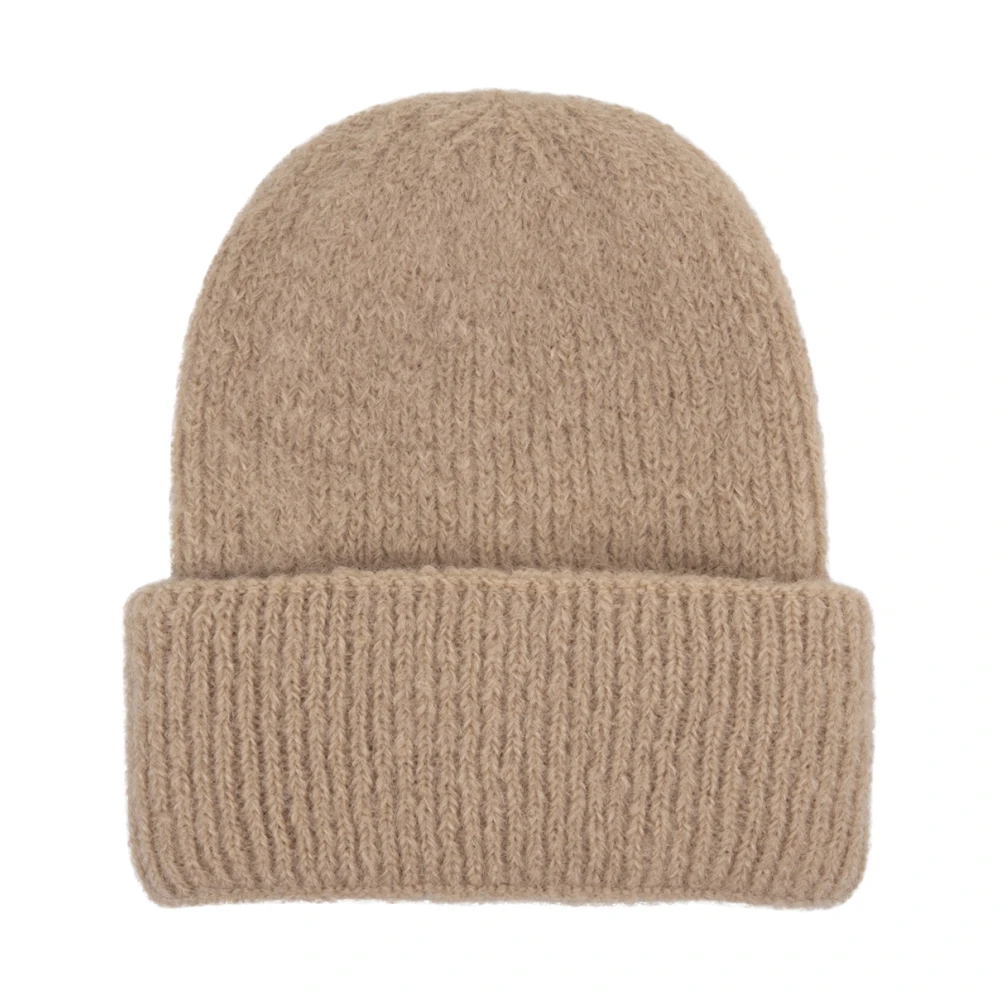 Msgm Brun Stickad Beanie Mössa Brown, Dam