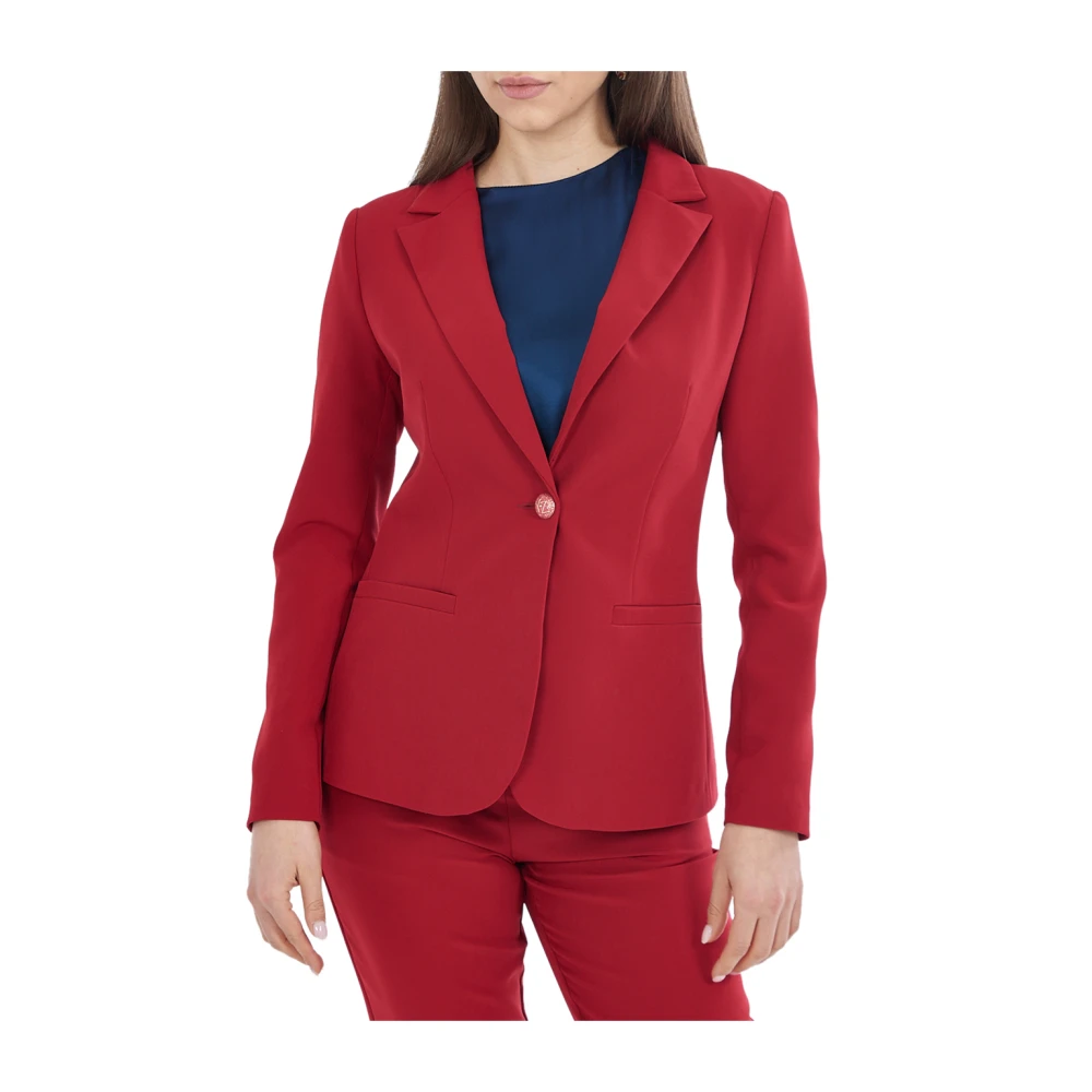 YES ZEE Rode Dames Blazer Jas Red Dames