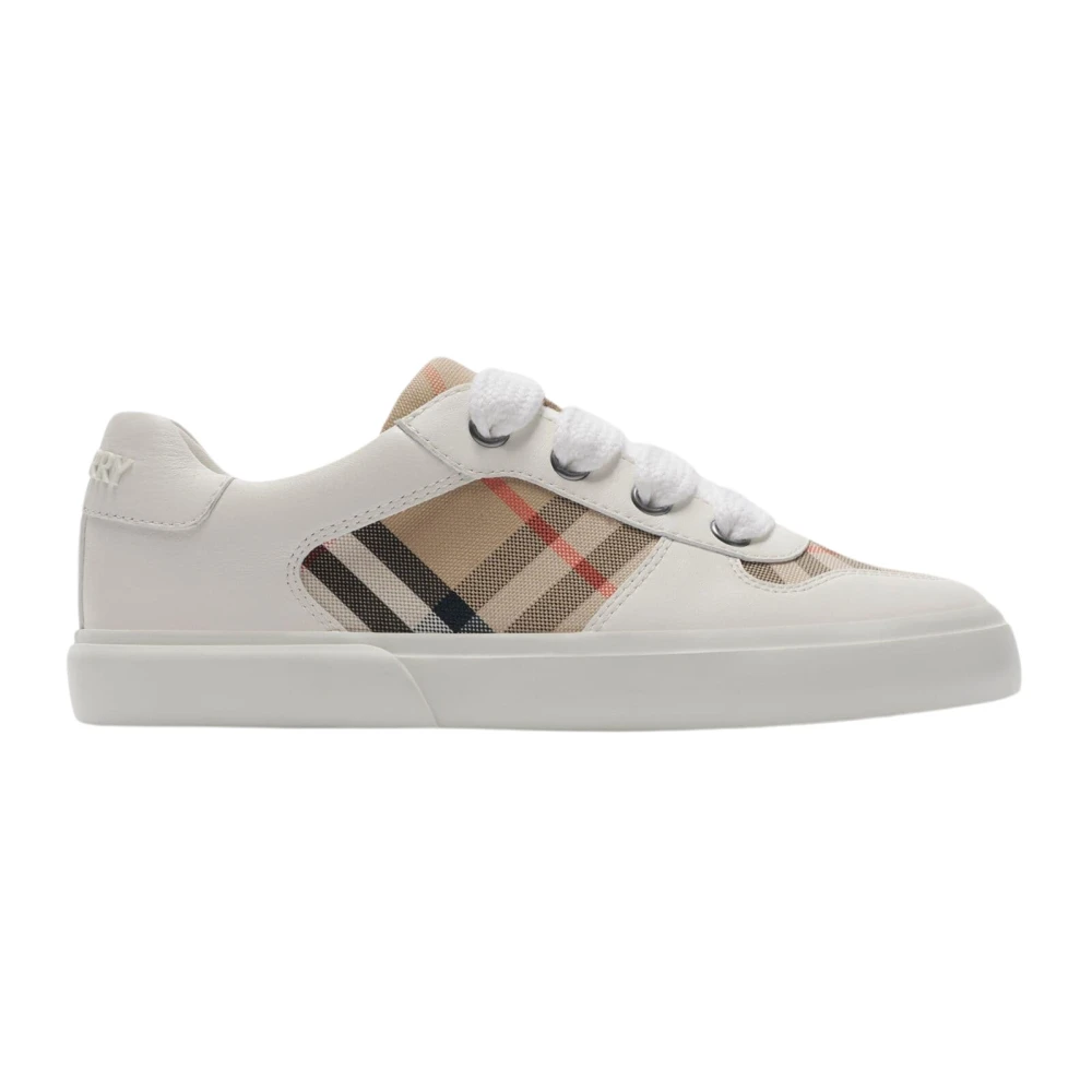 Burberry Vita Sneakers för Barn Snörning Gummisula White, Pojke