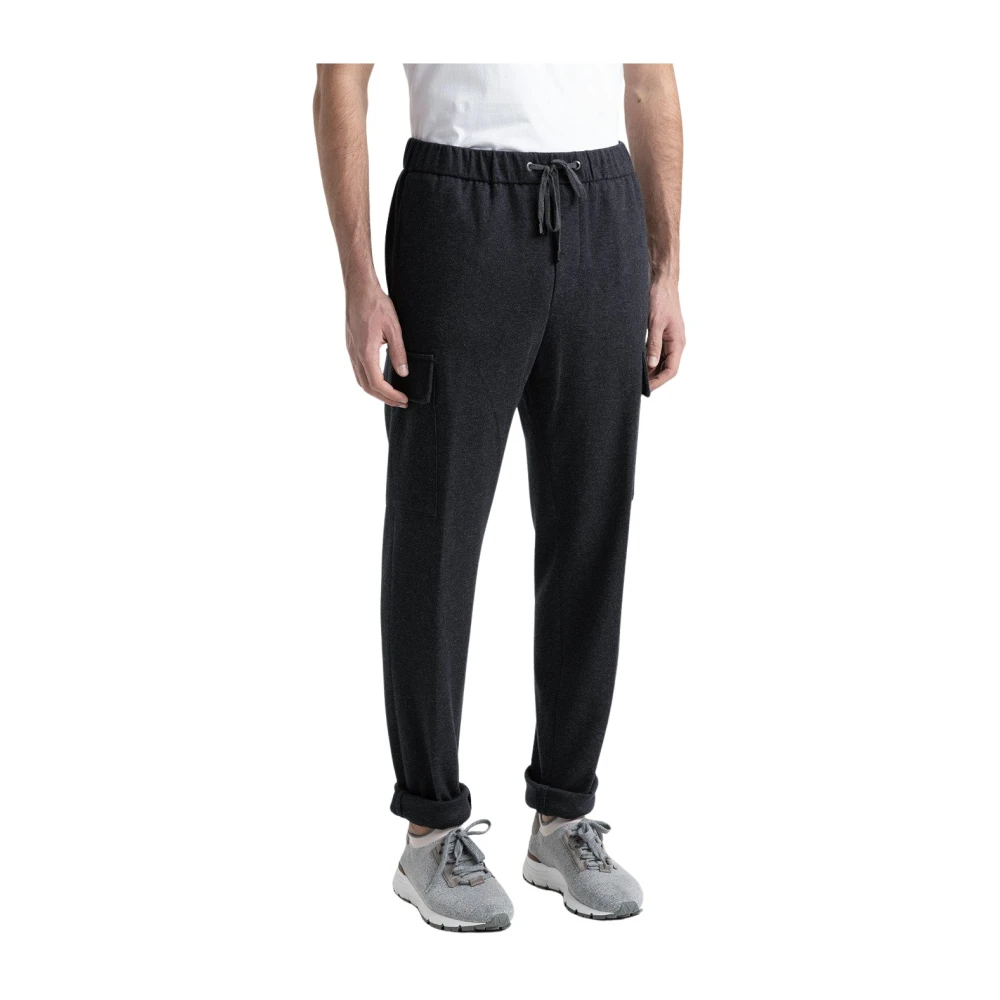 PESERICO Katoenblend joggers Black Heren
