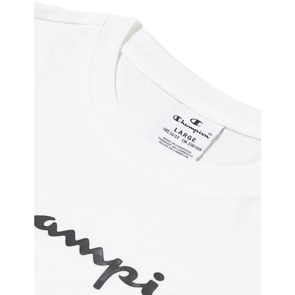Champion Basis Kortemouw T-shirt voor Meisjes White Dames