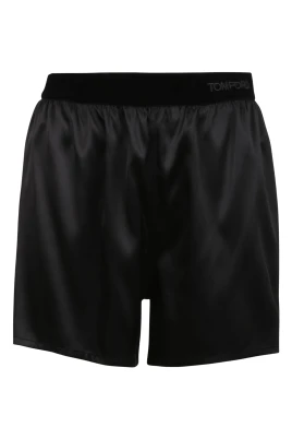 Stretch Silk Satin PJ Shorts