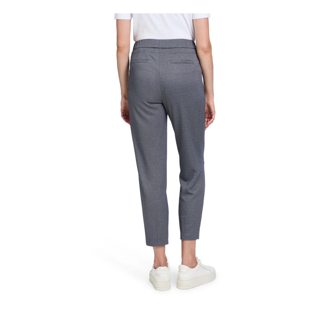 Betty & Co Modieuze Slip-On Broek met Ritszakken Blue Dames