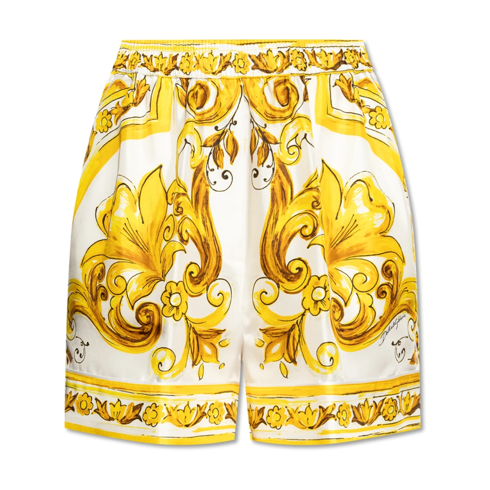 Dolce & Gabbana Zijden shorts Yellow Dames
