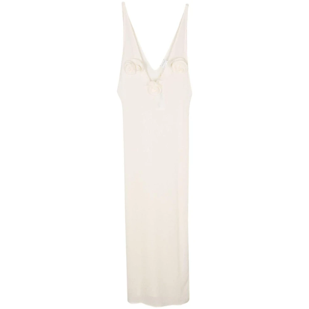 Magda Butrym Witte Jurk Aw24 Elegante Stijl Beige Dames