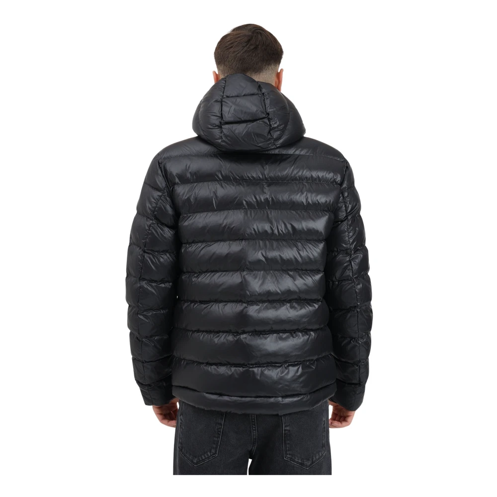 Blauer Heren gewatteerde jas met ruitpatroon Black Heren