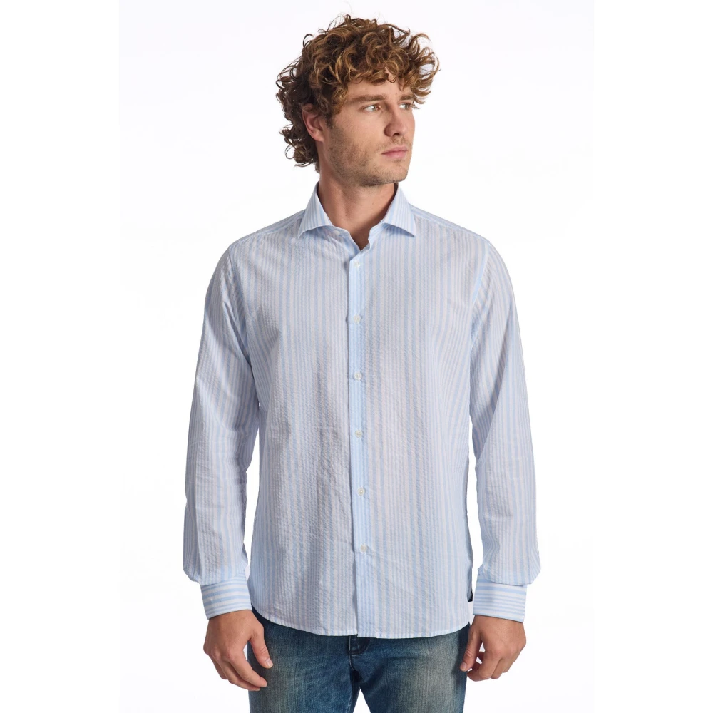 Baldinini Kleding Overhemden Blue Heren