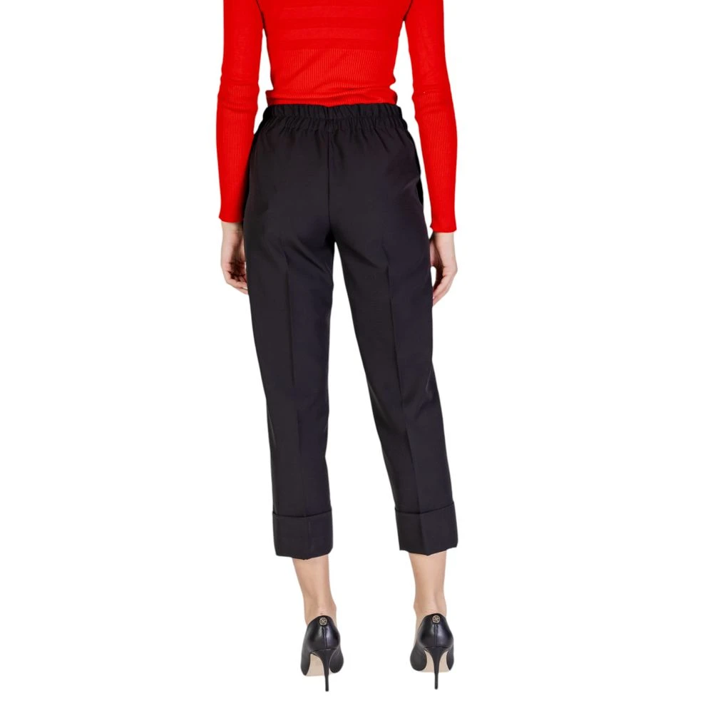 Sandro Ferrone Zwarte Polyester Jeans & Broek Black Dames